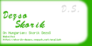 dezso skorik business card