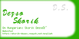 dezso skorik business card